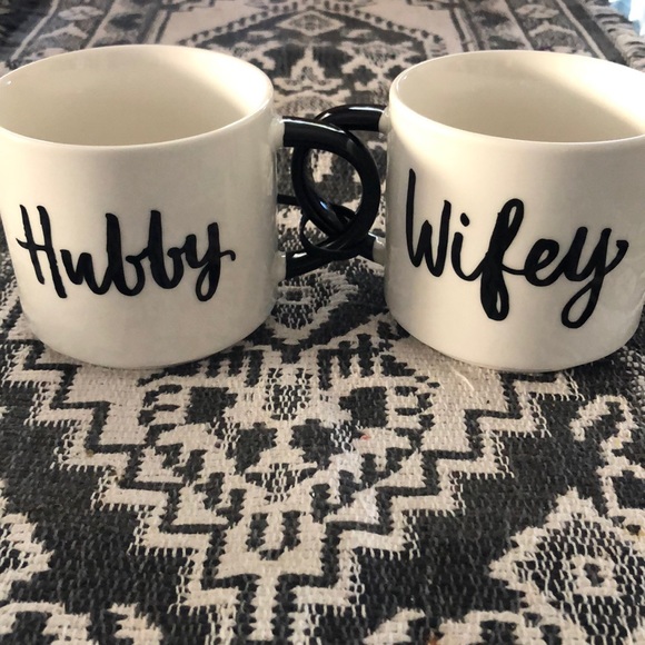 Threshold Wifey and Hubby porcelain mugs